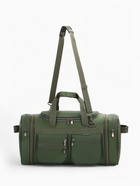 Сумка дорожная на молнии, с увеличением, 5 наружных карманов, зелёная - Фото 3