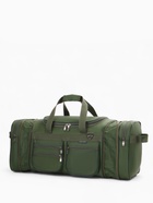 Сумка дорожная на молнии, с увеличением, 5 наружных карманов, зелёная - Фото 8