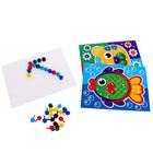 Мозаика круглая, 60 элементов с карточками, 6 цветов - фото 3863060