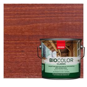 Защитный декоративный состав для древесины NEOMID BioColor Classic махагон матовый 2,7л