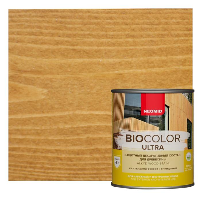 Защитный декоративный состав для древесины NEOMID BioColor ULTRA дуб глянцевый 2,7л