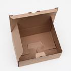 Коробка-пенал, бурая, 26 х 19 х 10 см - Фото 3
