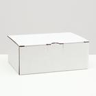 Коробка-пенал, белая, 26 х 19 х 10 см - фото 318604492