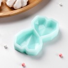 Силиконовый молд «Сердце - геометрическое», 4×4 см, толщина 15 мм, бирюзовый - Фото 3
