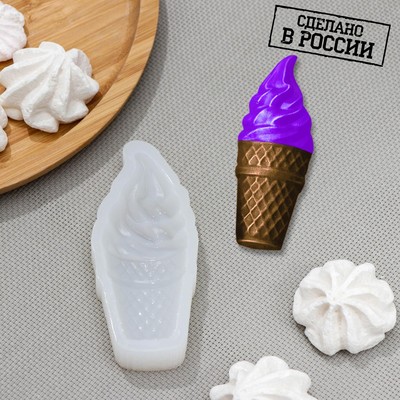 Силиконовая форма «Мороженое», 10,3×4,2 см, толщина 19 мм, прозрачная