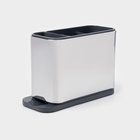 Подставка для столовых приборов Magistro «Металлик», 4 отделения, по верху 18×8.3×13.7 см, пластик, нержавеющая сталь - Фото 2