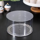Фальш ярус для торта, цилиндр, d=20 см, h=12 см, прозрачный - Фото 4