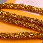 Тесьма клеевая "Кристаллы золото" намотка 1 метр - Фото 2