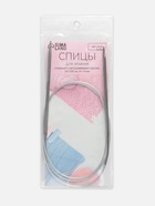 Спицы круговые, для вязания, с металлическим тросом, d=4 мм, 14/100 см - Фото 5