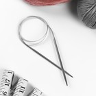 Спицы круговые, для вязания, с металлическим тросом, d = 4,5 мм, 14/100 см - Фото 2
