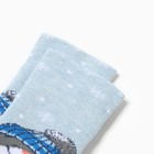 Носки детские махровые, цвет светло-голубой меланж/голубой, размер 16-18 - Фото 2