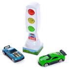 Светофор с машинками «Изучаем ПДД», световые эффекты, русский чип, МИКС, в пакете - фото 24351030