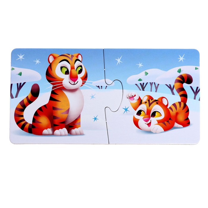 Макси-пазлы «Половинки. Мама и малыш», 24 элемента 50856