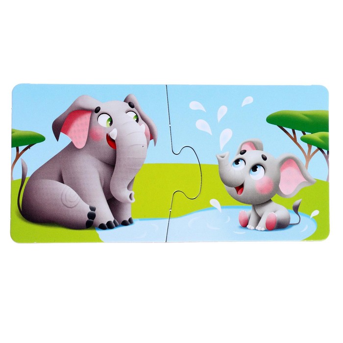 Макси-пазлы «Половинки. Мама и малыш», 24 элемента 50856