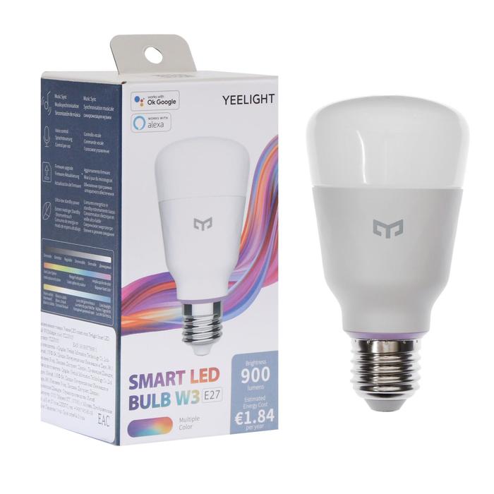 Умная LED-лампочка Yeelight Smart LED Bulb W3, E26/E27, 8 Вт, 1000 Лм, 1700–6500 K - Фото 1