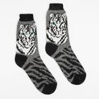 Носки мужские шерстяные «Тигр», цвет серый, размер 25 - Фото 1