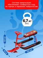 Снегокат «Тимка спорт 1+» Граффити, красный, ТС1+/GR Nika Kids - Фото 4