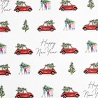Бумага упаковочная глянцевая двухсторонняя «Новогодние машины», 70 × 100 см - Фото 2