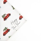 Бумага упаковочная глянцевая двухсторонняя «Новогодние машины», 70 × 100 см - Фото 4