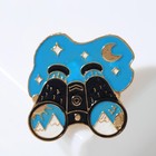 Значок «Бинокль» виды, цвет чёрно-голубой в золоте - фото 319989765
