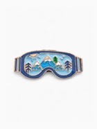 Значок «Очки сноубордиста» виды, цветной в золоте - Фото 1