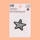 Термоаппликация «Звёздочка», 3,7 × 3,7 см, цвет серебряный - Фото 2
