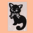 Термоаппликация «Кошка», 11 × 6 см, цвет чёрный - Фото 3
