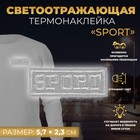 Светоотражающая термонаклейка «Sport», 5,7 × 2,3 см, цвет серый - фото 10935249