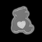 Светоотражающая термонаклейка «Медведь», 7,5 × 6 см, цвет серый - Фото 2