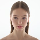 Серьги-кольца «Тринити» загиб, d=3 см, цвет золото - фото 25599867