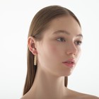 Серьги-кольца «Тринити» загиб, d=3 см, цвет золото - фото 25599868