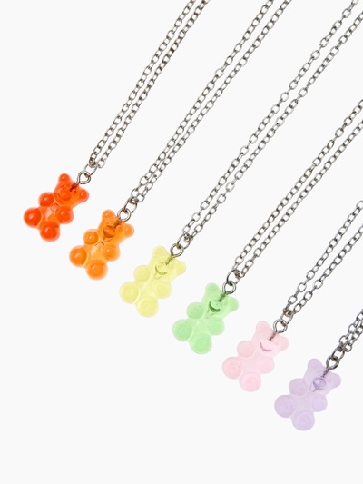 Кулон на цепочке «Мармеладный мишка», цепочка, МИКС в серебре, 45 см