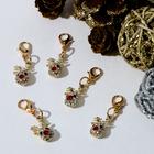 Шарм новогодний «Оленёнок», цвет красно-зелёный в золоте - Фото 1