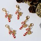 Шарм новогодний «Леденец», цвет красно-белый в золоте - Фото 1