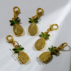 Шарм «Ананас», цвет зелёный в золоте - Фото 1