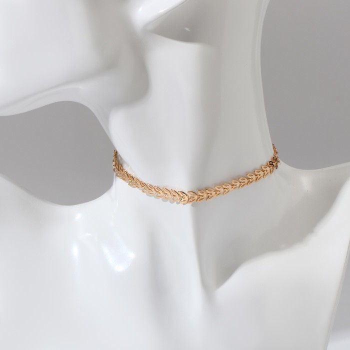 Чокер «Металлика» лепестки, цвет золото, L=30 - Фото 1