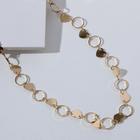 Чокер «Металлика» кольцо и сердце, цвет золото, L=30 - Фото 2