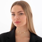 Чокер «Металлика» кольцо и сердце, цвет золото, L=30 - Фото 1