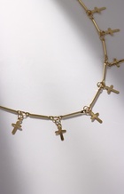 Чокер «Металлика» крестики, цвет золото, L=30 см - Фото 2