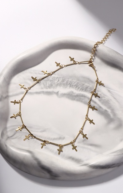 Чокер «Металлика» крестики, цвет золото, L=30 см