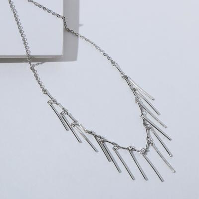 Колье «Металлика» спички, цвет серебро, L=30