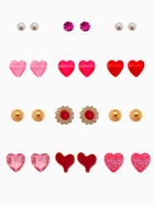Серьги пусеты 12 пар «Сердечки» свидание, миксы - Фото 1