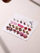 Серьги пусеты 12 пар «Сердечки», свидание, миксы - Фото 6