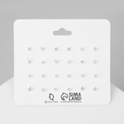 Серьги пусеты QF «Бабочки и цветочки», 12 пар, цветные в золоте - Фото 4