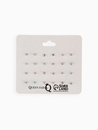 Серьги пусеты QF «Бабочки и цветочки», 12 пар, цветные в золоте - Фото 4