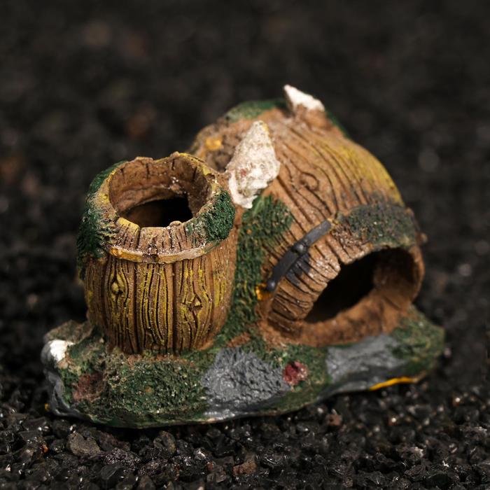 Декор для аквариума «Бочки», 7.5×5.5×5 см - Фото 1