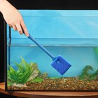 Скребок для аквариума двусторонний, 40 см, синий - фото 2653312