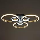 Люстра с ПДУ 1134/3BK LED 102Вт 3000К-6000К диммер черный 56х56х7 см BayerLux - фото 35728992