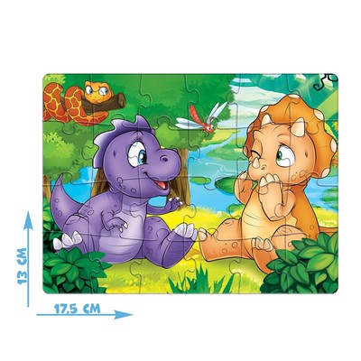 Пазл «Весёлые динозаврики», 24 элемента