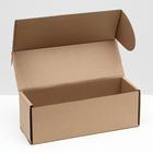 Коробка складная под бутылку, без печати, бурая 12×33.6×12 см - Фото 2